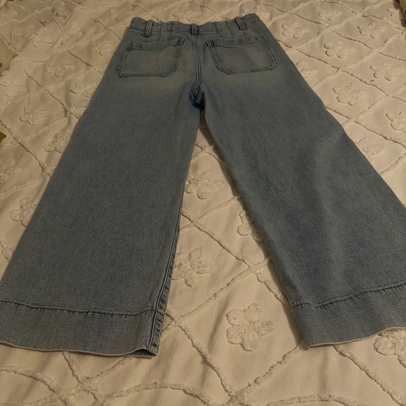 LC Lauren Conrad Wide Leg Cropped Jeans Size 4 Light Wash - Picture 3 of 7